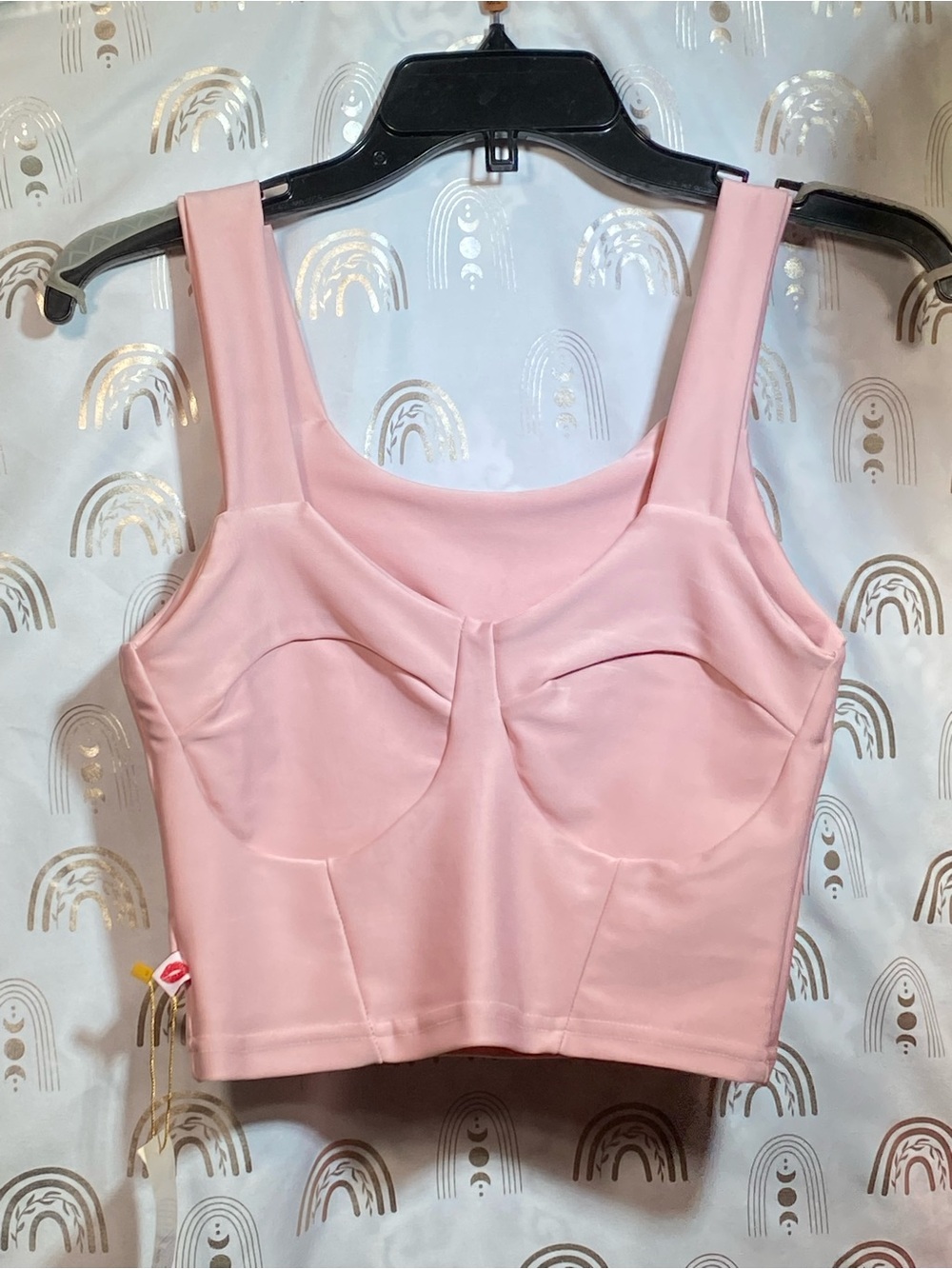 Women’s Pink Crop Bustier Top